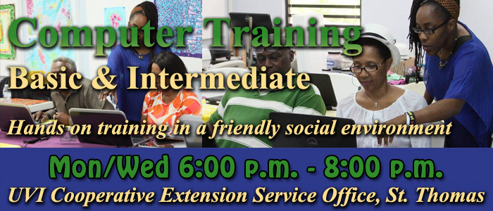 Computer Training on St. Thomas - Click picture for schedule